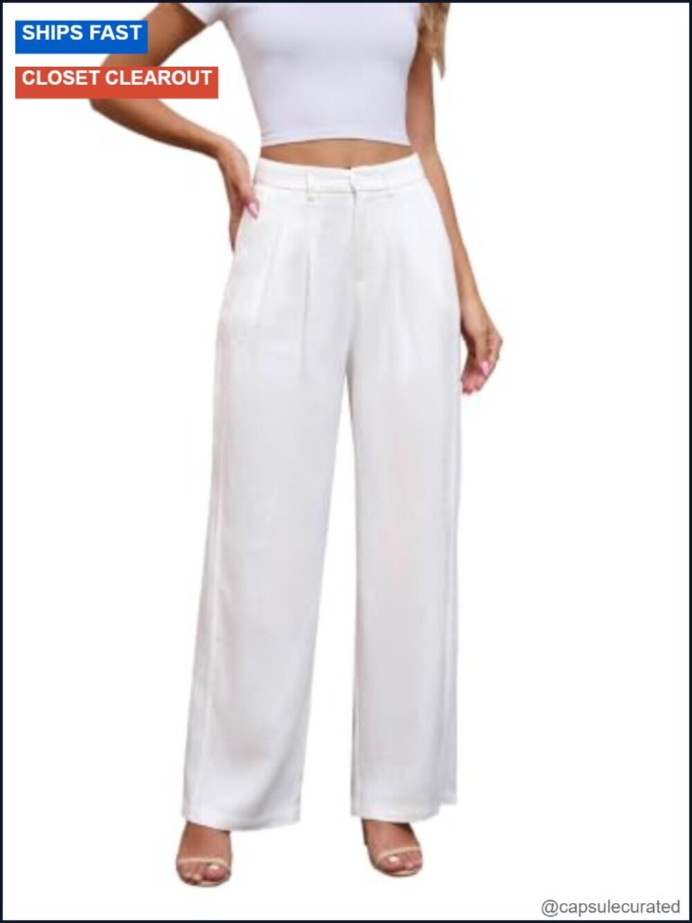 100% Linen Wide Leg Pants with Elastic Back Waist, Plus Size 3XL